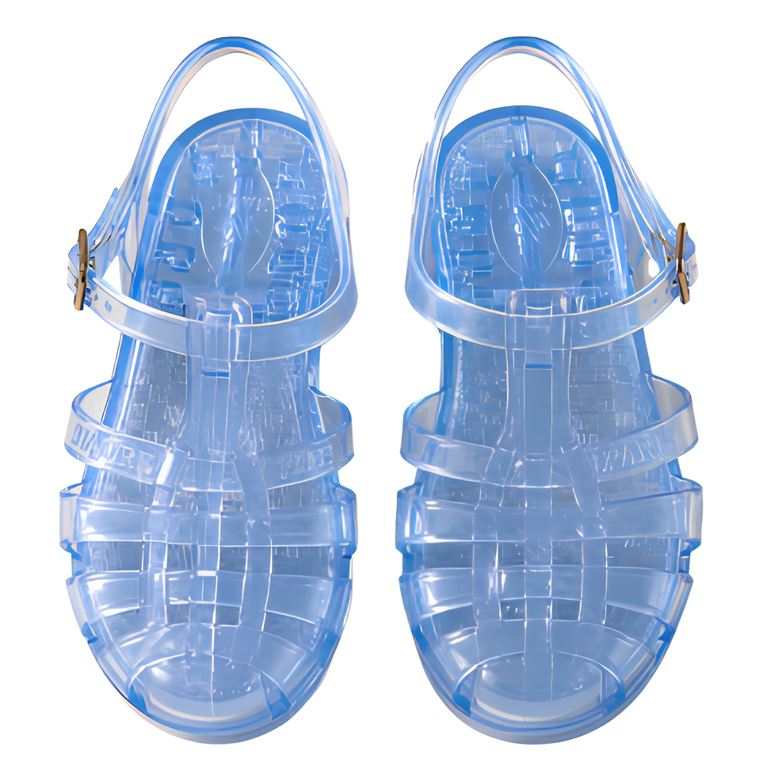 Sandalias de Verano Transpirables Azul Transparente