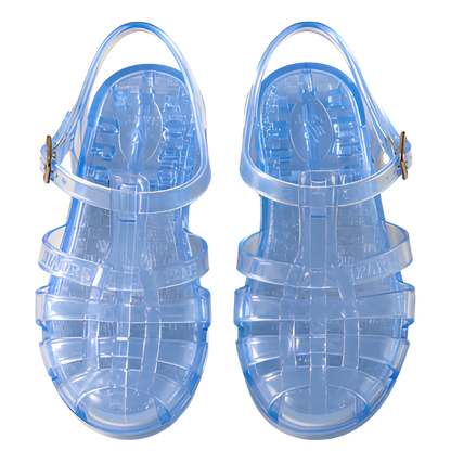 Sandalias de Verano Transpirables Azul Transparente