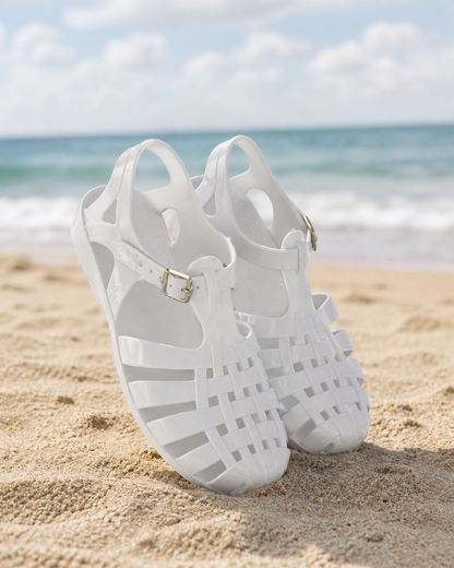 Sandalias de Verano Transpirables Azul Transparente