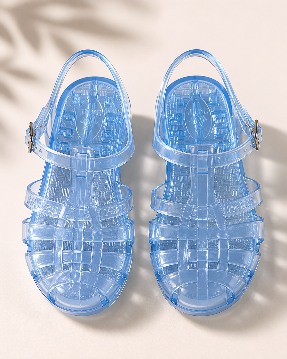 Sandalias de Verano Transpirables Azul Transparente