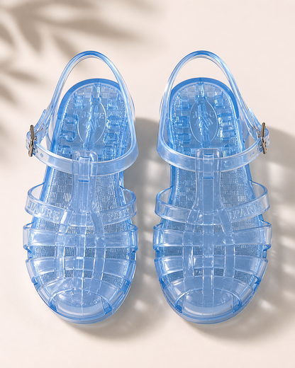 Sandalias de Verano Transpirables Azul Transparente